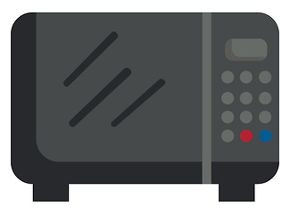 Image showing Minimalistic vector illustration of microwave on white backgroun