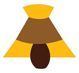 Image showing A yellow and brown lamp vector or color illustration