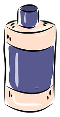 Image showing White and violet shampoo bottle vector illustration on white bac