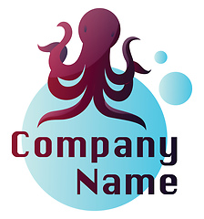 Image showing Octopus as a company logo vector illustration on a white backgro