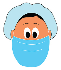 Image showing Doctor with a mask vector or color illustration