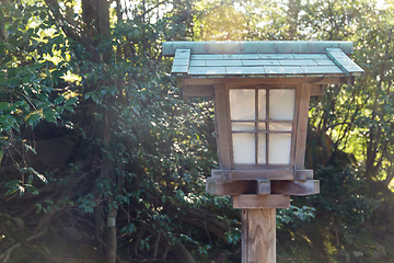 Image showing Japanese wooden lantern