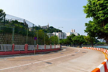 Image showing Macao city with road track