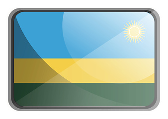 Image showing Vector illustration of Rwanda flag on white background.