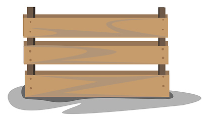 Image showing A crafted wooden box vector or color illustration