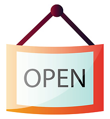 Image showing Store Open paper sign vector illustration on a white background