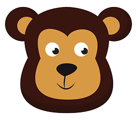 Image showing Clipart of the face of a cute little bear vector or color illust