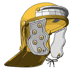 Image showing Yellow firefighter helmet vector illustration on white backgroun