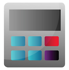 Image showing Simple vector illustration on a white background of a calculator