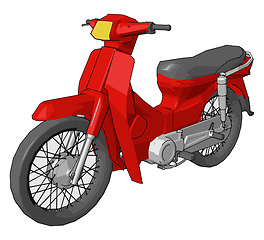 Image showing Scooter or motorcycle vector or color illustration