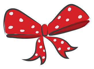 Image showing A red bow vector or color illustration