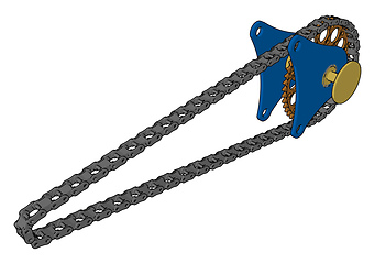 Image showing A Chain drive vector or color illustration