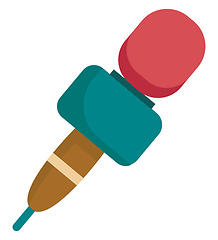 Image showing A colorful cartoon microphone vector or color illustration
