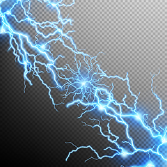 Image showing Abstract lightning storm background. EPS 10