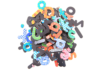 Image showing color plastic alphabet