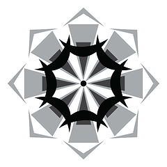 Image showing A black mandala for spiritual practice vector or color illustrat