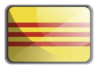 Image showing Vector illustration of South Vietnam flag on white background.