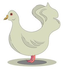 Image showing A white dove vector or color illustration