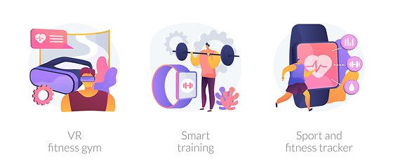 Image showing Smart personal training technologies abstract concept vector illustrations.