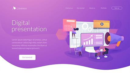 Image showing Digital presentation landing page concept