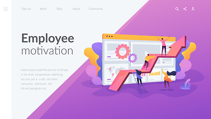 Image showing Motivation landing page template.