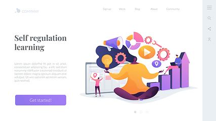 Image showing Self management landing page concept