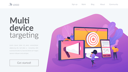 Image showing Multi device targeting landing page template.