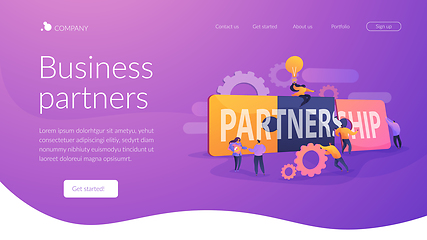 Image showing Partnership landing page concept