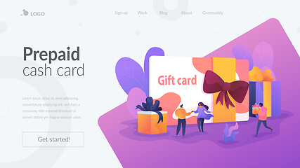 Image showing Gift card landing page template.