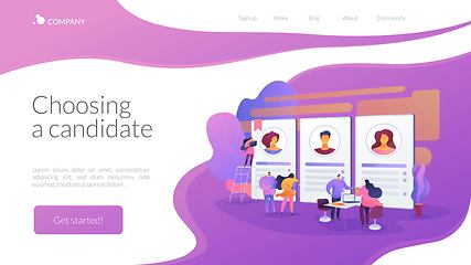 Image showing Job interview landing page concept