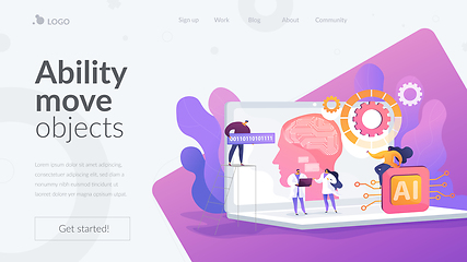 Image showing Artificial intelligence landing page template.