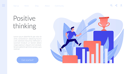 Image showing On the way to success concept landing page.