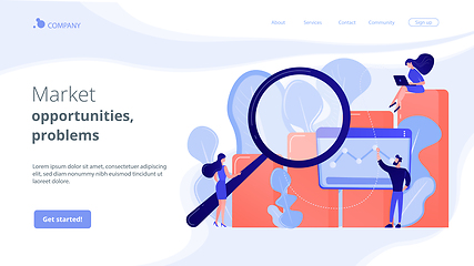 Image showing Marketing research concept landing page.