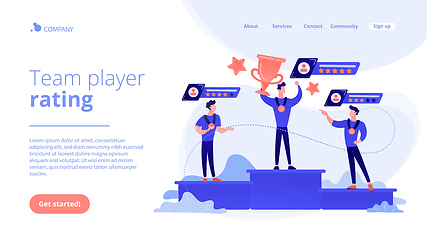 Image showing Sports rating system concept landing page.