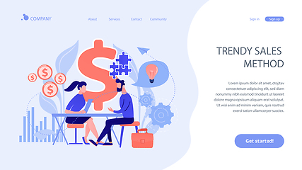 Image showing Consultative sales concept landing page.