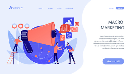 Image showing Macromarketing concept landing page.