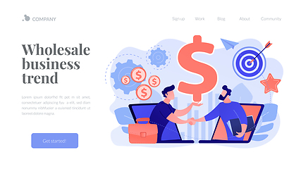 Image showing Business-to-business sales concept landing page.