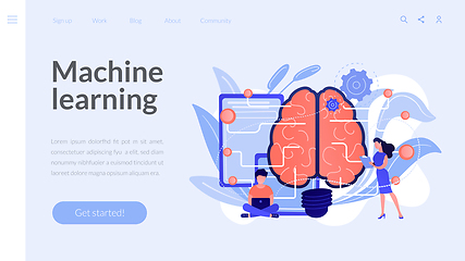 Image showing Artificial intelligence concept landing page.