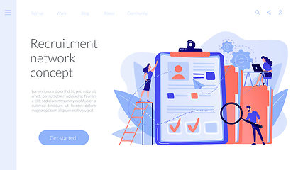 Image showing Recruitment agency concept landing page.