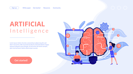 Image showing Artificial intelligence concept landing page.