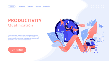 Image showing Productivity concept landing page.