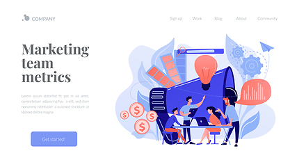 Image showing Digital marketing team concept landing page.