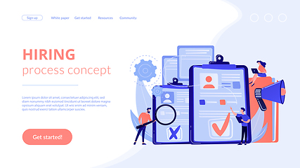 Image showing Hiring employee concept landing page.