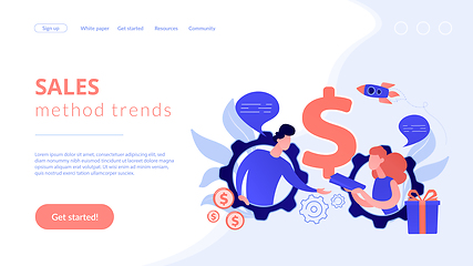 Image showing Consultative sales concept landing page.