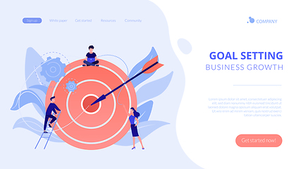 Image showing Goals and objectives concept landing page.