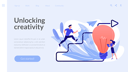 Image showing Creative inspiration concept landing page.