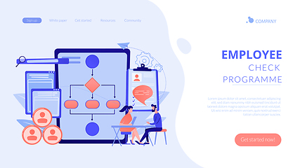 Image showing Employee assessment software concept landing page.