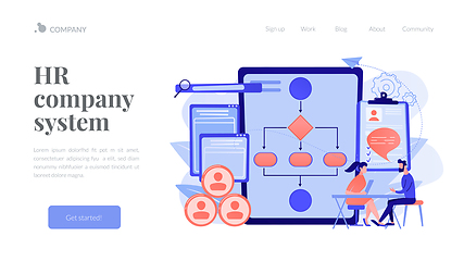 Image showing Employee assessment software concept landing page.