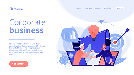 Image showing Collaboration concept landing page.