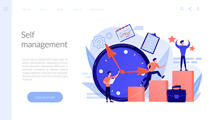 Image showing Self management concept landing page.